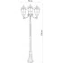 Светильник садово-парковый FERON PL5110 столб четырехгранный 3*100W 230V E27, черное золото 11535 Светильник садово-парковый FERON PL5110 столб четырехгранный 3*100W 230V E27, черное золото 11535