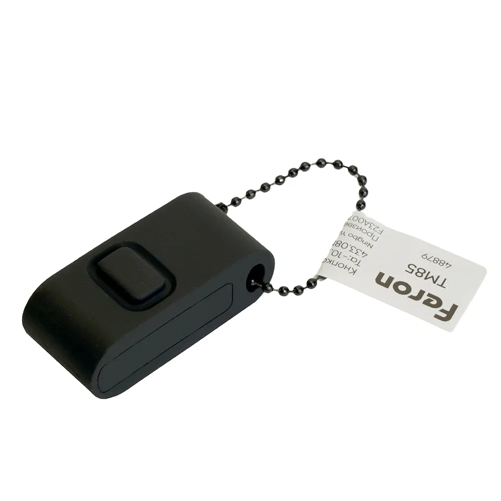 FERON Выключатель беспроводной TM85 SMART, 7мВт, IP65, одноклавишный soft-touch, черный 48879 FERON Выключатель беспроводной TM85 SMART, 7мВт, IP65, одноклавишный soft-touch, черный 48879