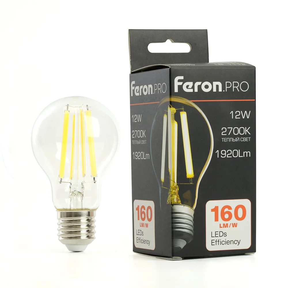 FERON Лампа светодиодная Feron.PRO LB-1112 Шар E27 1920LM 12W 175-265V 2700K 48895 FERON Лампа светодиодная Feron.PRO LB-1112 Шар E27 1920LM 12W 175-265V 2700K 48895
