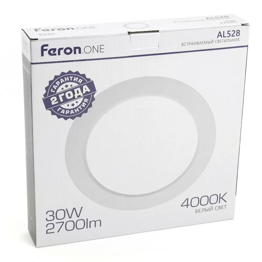 FERON Светодиодный светильник Feron.ONE AL528 встраиваемый 30W 4000K белый FERON Светодиодный светильник Feron.ONE AL528 встраиваемый 30W 4000K белый