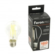Лампа светодиодная FERON.PRO LB-1108 Шар E27 1300LM 8W 175-265V 4000K 48893