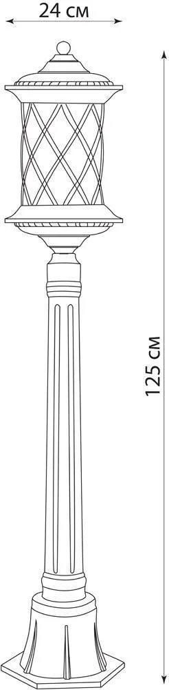 FERON Светильник садово-парковый PL5036 столб круглый 100W 230V E27, черное золото 11515 FERON Светильник садово-парковый PL5036 столб круглый 100W 230V E27, черное золото 11515