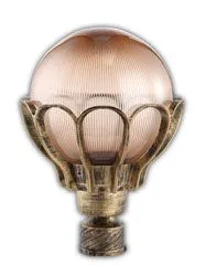 Светильник садово-парковый FERON PL5043 шар на столб 60W E27 230V, черное золото 11546