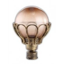Светильник садово-парковый FERON PL5043 шар на столб 60W E27 230V, черное золото 11546