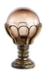 Светильник садово-парковый FERON PL5044 шар на постамент 60W E27 230V, черное золото 11547