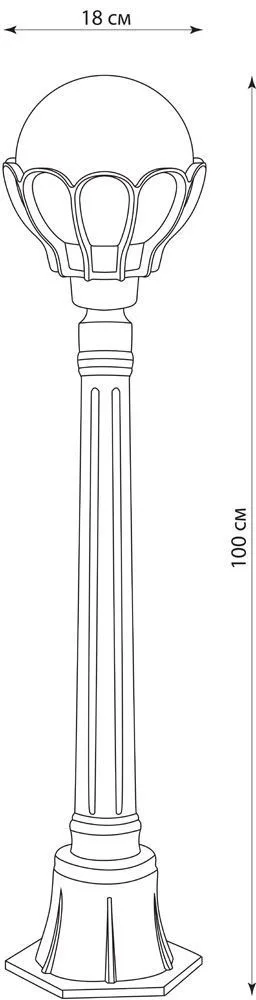 FERON Светильник садово-парковый PL5046 столб 60W E27 230V, черное золото 11549 FERON Светильник садово-парковый PL5046 столб 60W E27 230V, черное золото 11549