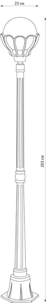 FERON Светильник садово-парковый PL5047 столб 60W E27 230V, черное золото 11550 FERON Светильник садово-парковый PL5047 столб 60W E27 230V, черное золото 11550