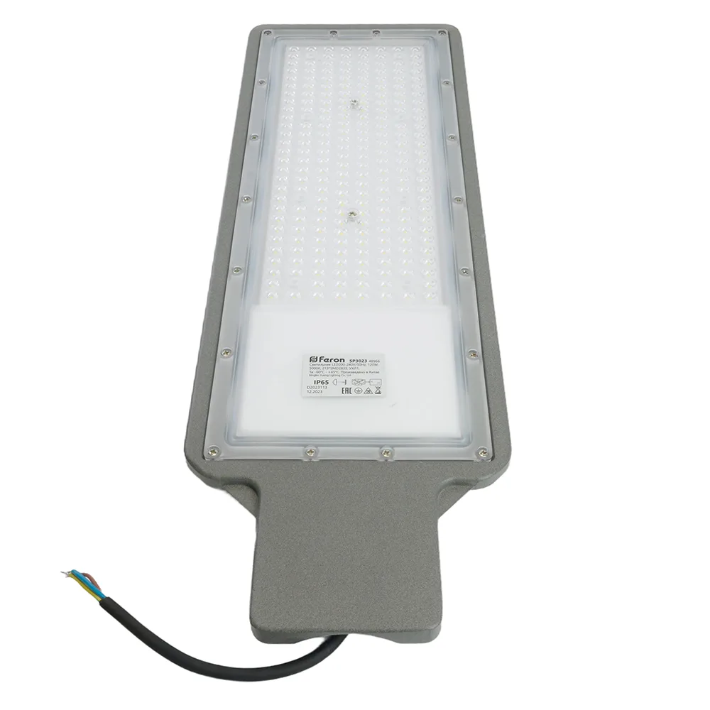 FERON Светодиодный уличный консольный светильник SP3023 120W 5000K 230V, серый 48966 FERON Светодиодный уличный консольный светильник SP3023 120W 5000K 230V, серый 48966