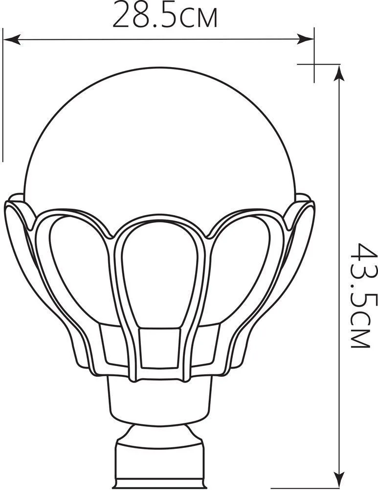 FERON Светильник садово-парковый PL5053 шар на столб 100W E27 230V, черное золото 11555 FERON Светильник садово-парковый PL5053 шар на столб 100W E27 230V, черное золото 11555
