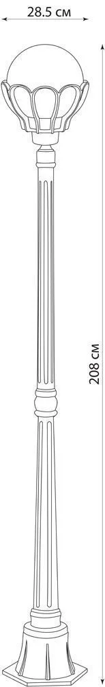 FERON Светильник садово-парковый PL5057 столб 100W E27 230V, черное золото 11559 FERON Светильник садово-парковый PL5057 столб 100W E27 230V, черное золото 11559