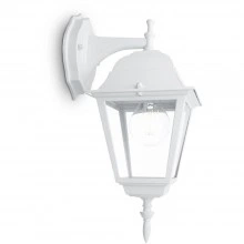 Светильник садово-парковый FERON 4102/PL4102 четырехгранный на стену вниз 60W E27 230V, белый 11015