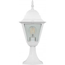 Светильник садово-парковый FERON 4104/PL4104 четырехгранный на постамент 60W E27 230V, белый 11019