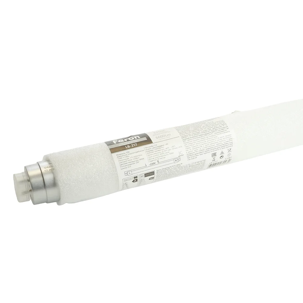 FERON Лампа светодиодная LB-217 G13 72W 175-265V 6400K 1,2м 51081 FERON Лампа светодиодная LB-217 G13 72W 175-265V 6400K 1,2м 51081
