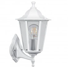 Светильник садово-парковый FERON 6201/PL6201 шестигранный на стену вверх 100W E27 230V, белый 11063