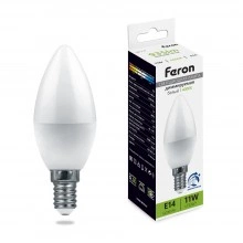 Лампа светодиодная диммируемая FERON LB-771 Свеча E14 11W 230V 4000K 51056