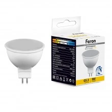 Лампа светодиодная диммируемая FERON LB-561 MR16 G5.3 9W 230V 2700K 51070