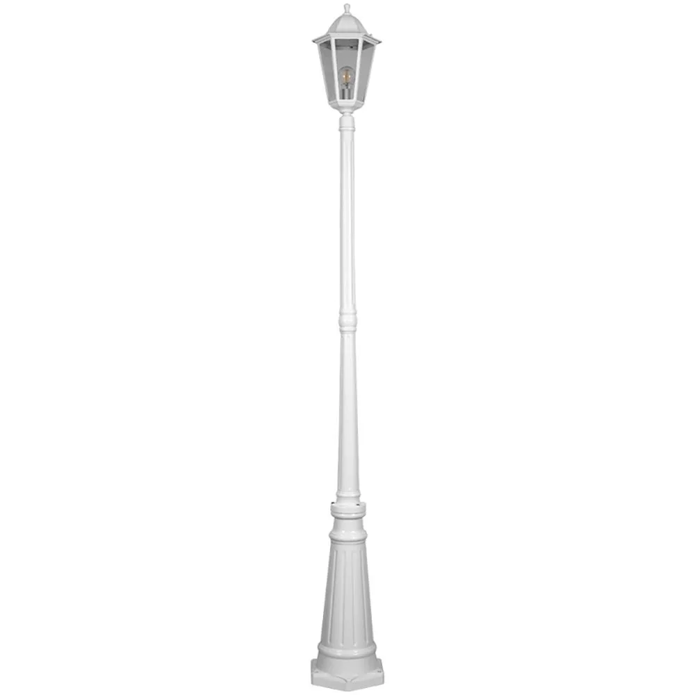 Светильник садово-парковый FERON 6211/PL6211 столб 100W E27 230V, белый 11204