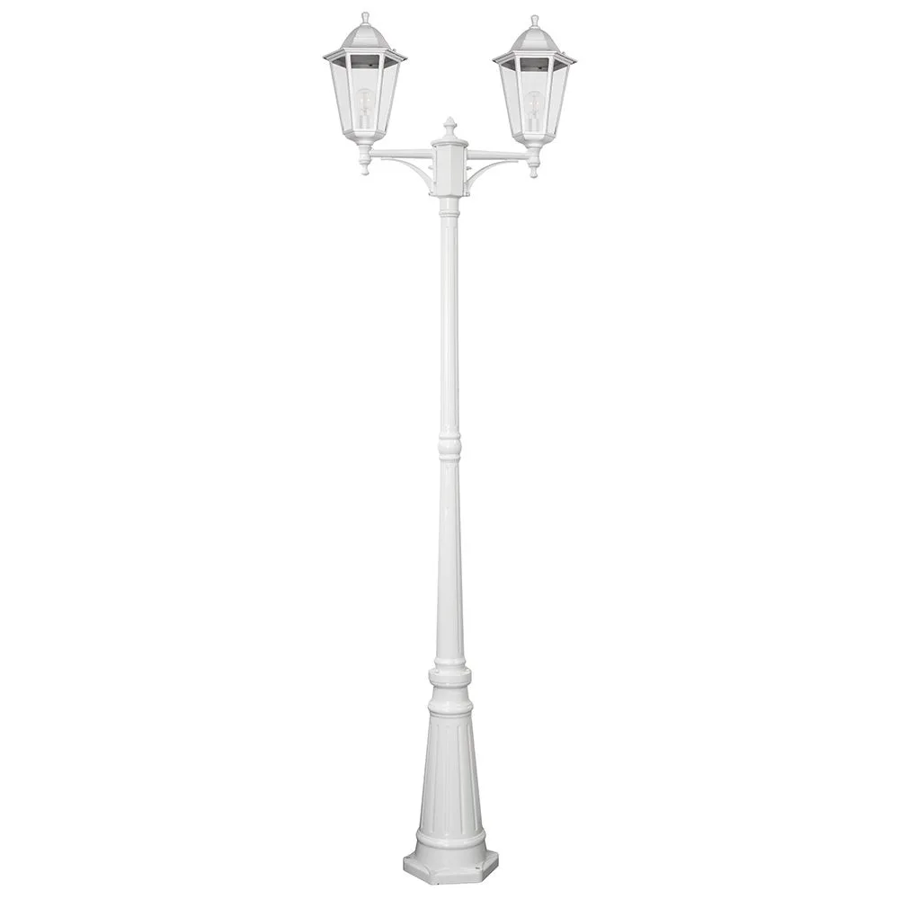 Светильник садово-парковый FERON 6214/PL6214 столб 2*100W E27 230V, белый 11077