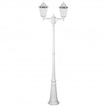 Светильник садово-парковый FERON 6214/PL6214 столб 2*100W E27 230V, белый 11077
