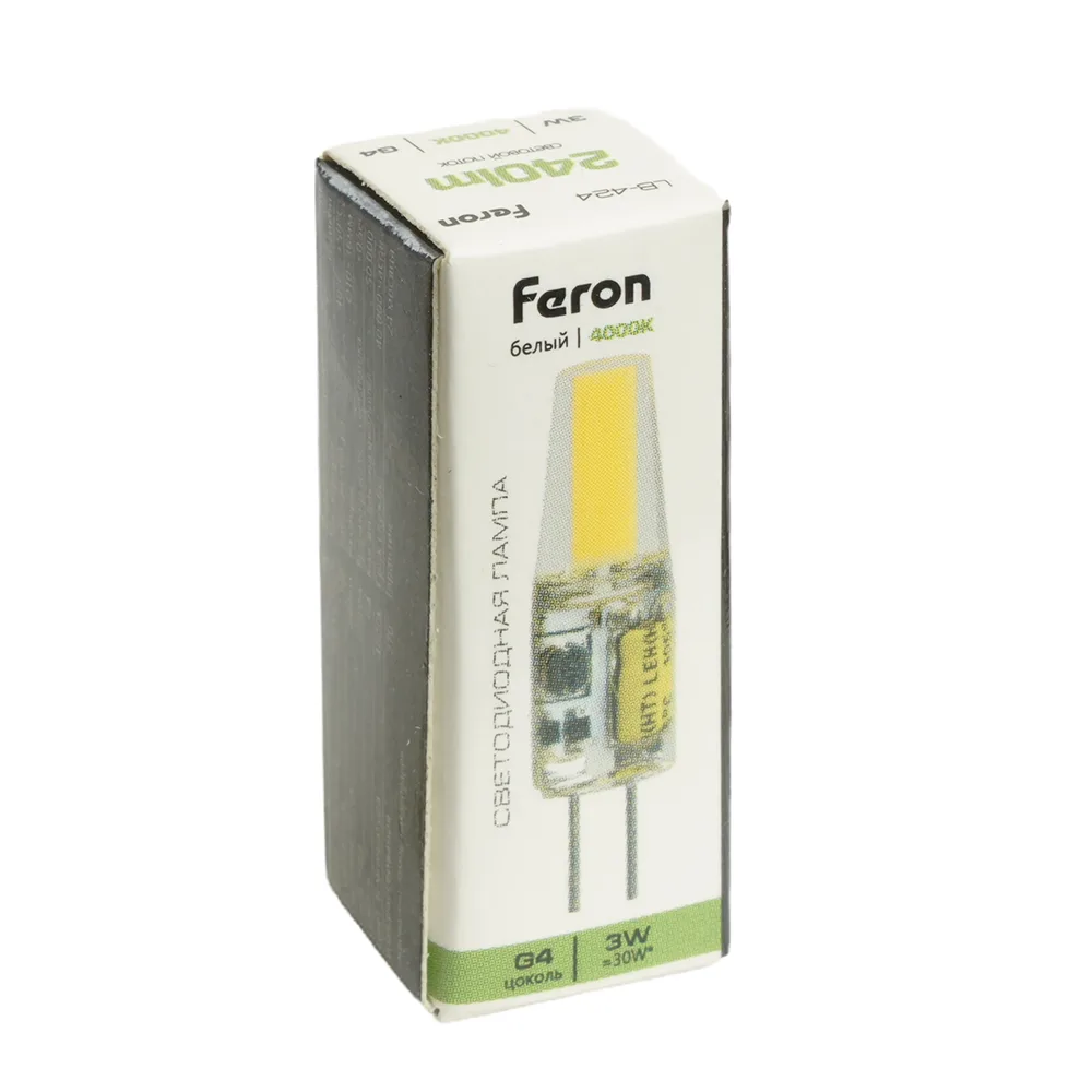 FERON Лампа светодиодная LB-424 G4 3W 12V 4000K 51171 FERON Лампа светодиодная LB-424 G4 3W 12V 4000K 51171