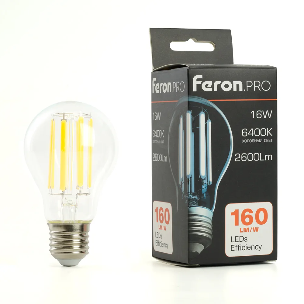 FERON Лампа светодиодная Feron.PRO LB-1116 Шар E27 2600LM 16W 175-265V 6400K 51237 FERON Лампа светодиодная Feron.PRO LB-1116 Шар E27 2600LM 16W 175-265V 6400K 51237
