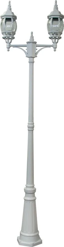 Светильник садово-парковый FERON 8114 столб 2*100W E27 230V, белый 11210