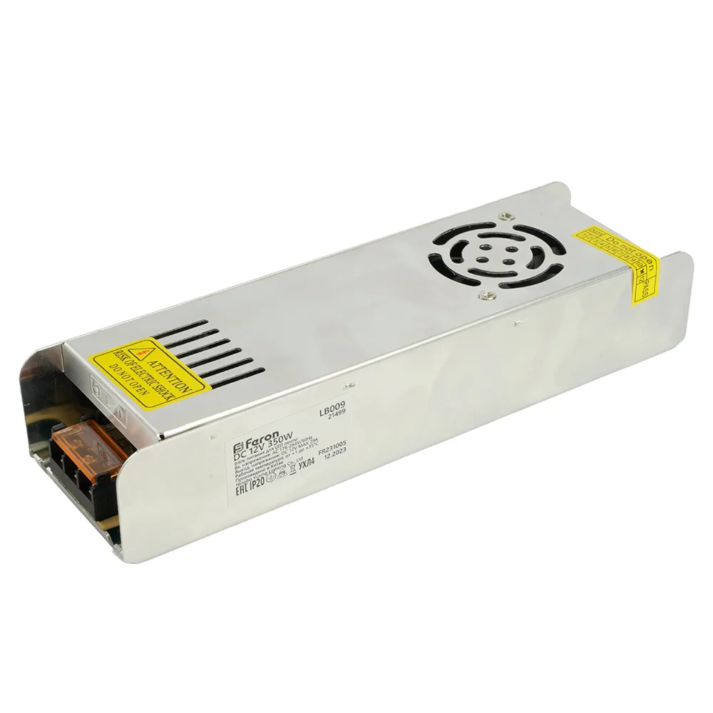 FERON Трансформатор электронный для светодиодной ленты 350W 12V (драйвер), LB009 Артикул 21499 FERON Трансформатор электронный для светодиодной ленты 350W 12V (драйвер), LB009 Артикул 21499