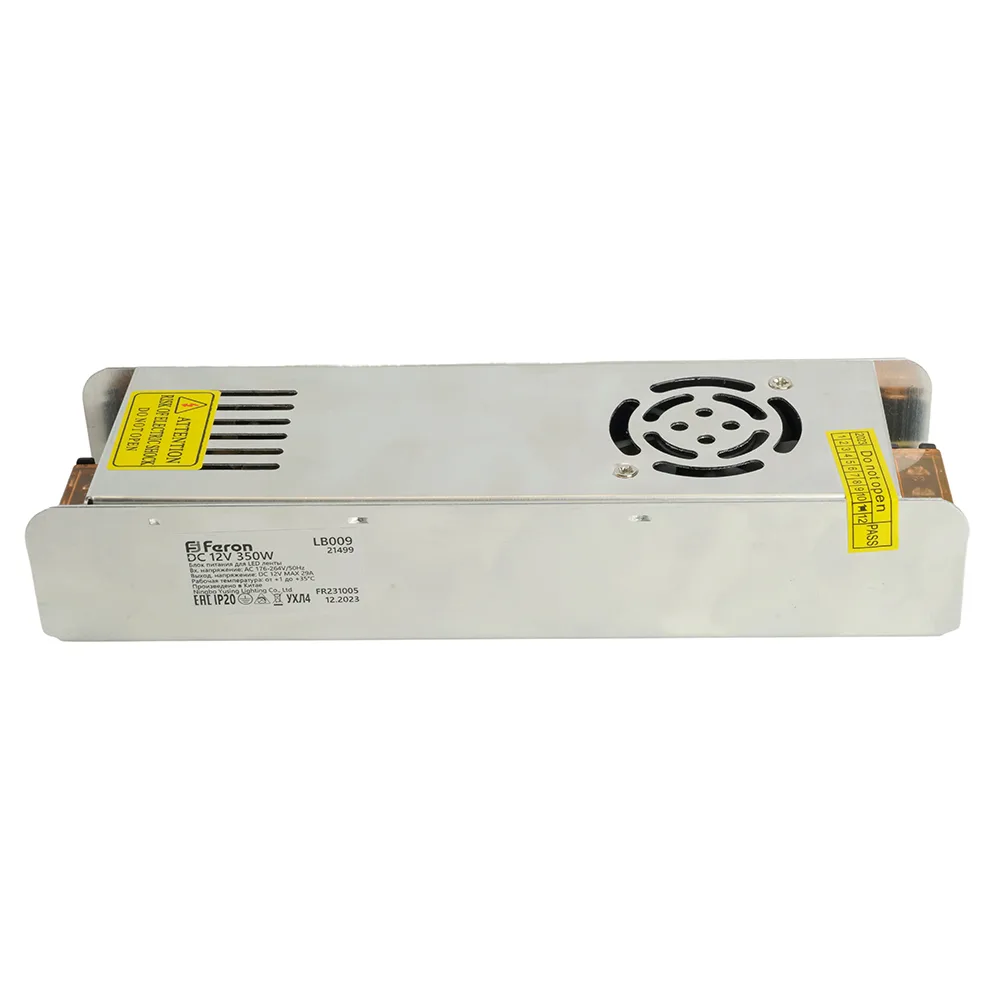 FERON Трансформатор электронный для светодиодной ленты 350W 12V (драйвер), LB009 Артикул 21499 FERON Трансформатор электронный для светодиодной ленты 350W 12V (драйвер), LB009 Артикул 21499