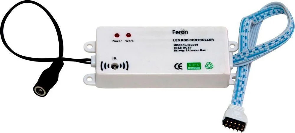 FERON Контроллер для светодиодной ленты LS611 DC5V, IP20, LD30 Артикул 26237 FERON Контроллер для светодиодной ленты LS611 DC5V, IP20, LD30 Артикул 26237