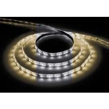 Лента светодиодная, 60SMD(3528)/m 4.8W/m 12V IP65 5m, 2 белых +1 теплый белый на белом основании, LS604 Артикул 27639