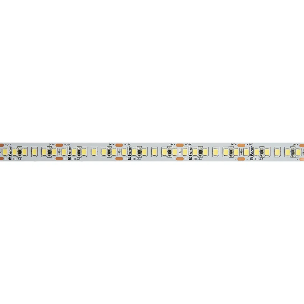 Светодиодная LED лента FERON LS502, 180SMD(5050)/м 16Вт/м 24V 5000*10*1.5мм RGB IP20