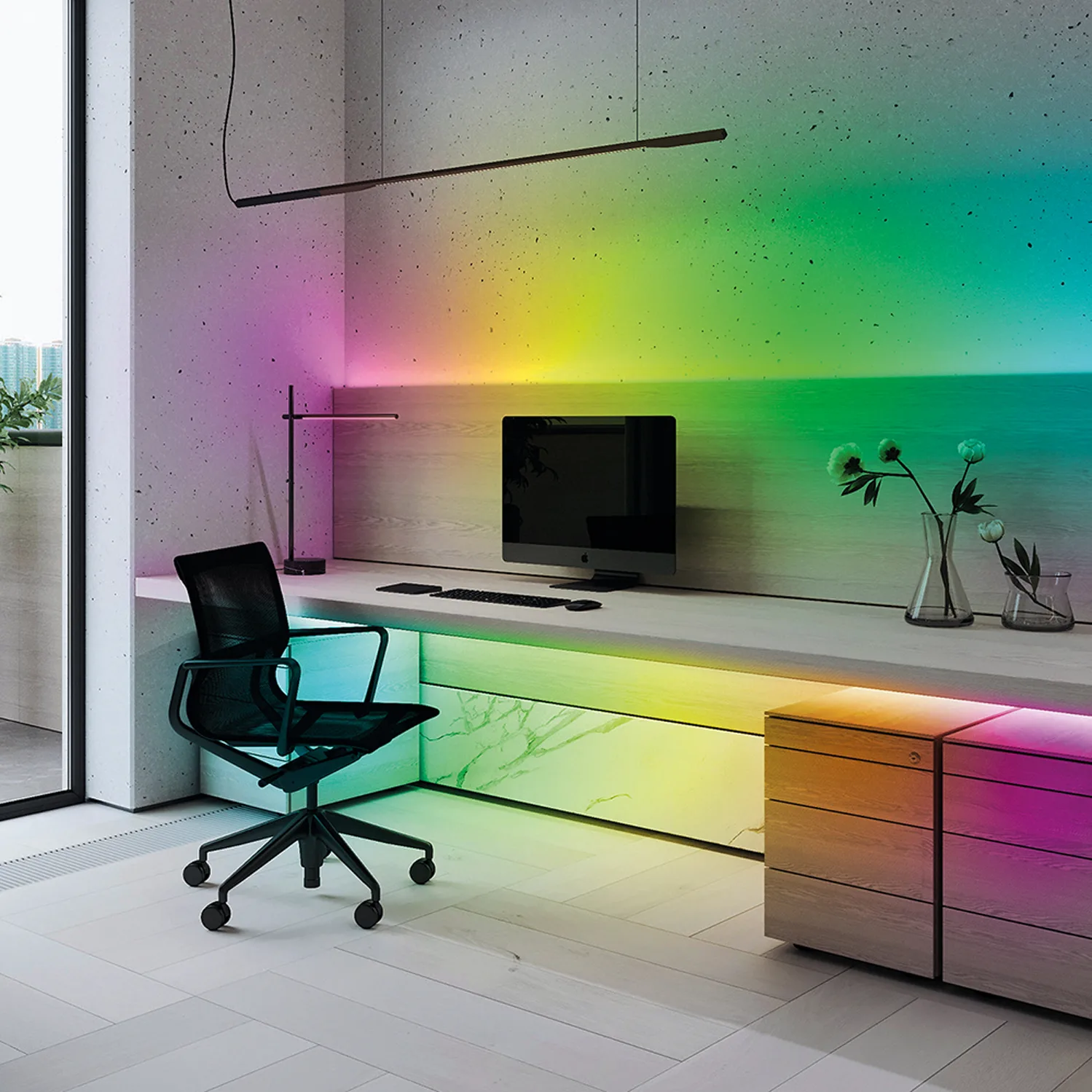 FERON Светодиодная LED лента LS606, 60SMD(5050)/m 14.4W/m 12V 5m RGB c адаптером с вилкой, контроллером с пультом в комплекте Артикул 27706 FERON Светодиодная LED лента LS606, 60SMD(5050)/m 14.4W/m 12V 5m RGB c адаптером с вилкой, контроллером с пультом в комплекте Артикул 27706