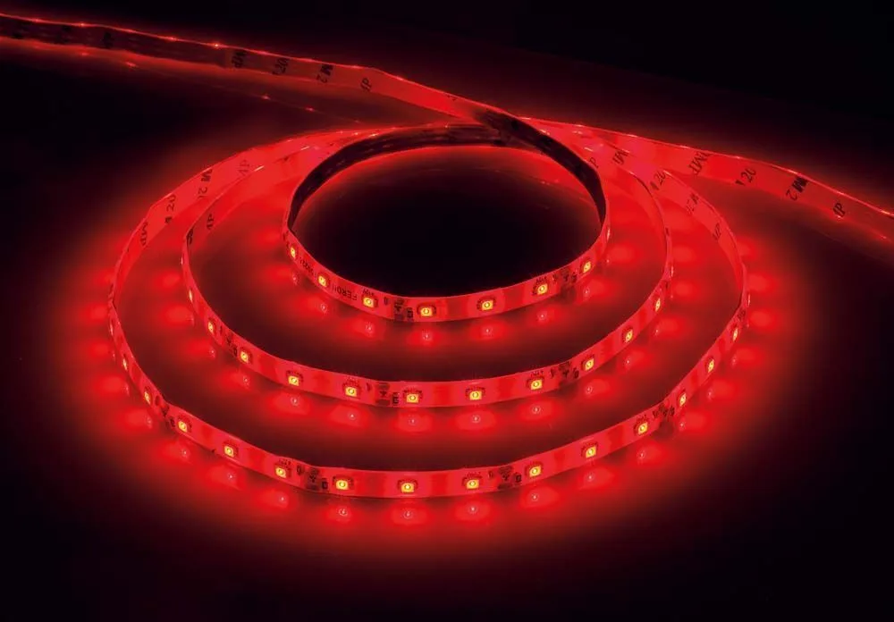 Cветодиодная LED лента FERON LS604, 60SMD(3528)/м 4.8Вт/м  1м IP65 12V красный Артикул 27750
