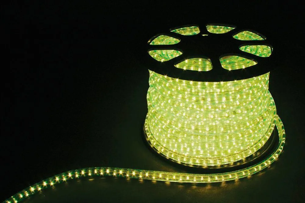 FERON Дюралайт светодиодный LED-F3W 3-х жильный , лимонный 2,88Вт/м 72LED/м 50м 220V артикул 26208 FERON Дюралайт светодиодный LED-F3W 3-х жильный , лимонный 2,88Вт/м 72LED/м 50м 220V артикул 26208