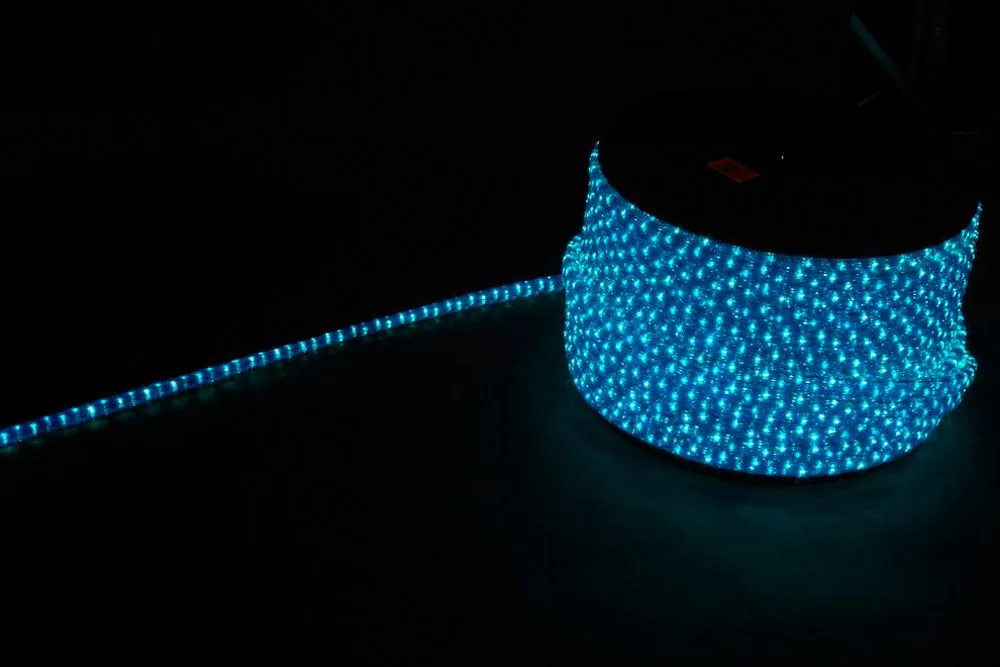 Дюралайт светодиодный FERON LED-F3W 3-х жильный , синий-белый 2,88Вт/м 72LED/м 50м 220V  артикул 26211