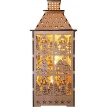 Деревянная световая фигура, 5LED, цвет свечения: теплый белый,  12*12,5*29,5 сm, батарейки 2*AA , IP20, LT091 артикул 26840