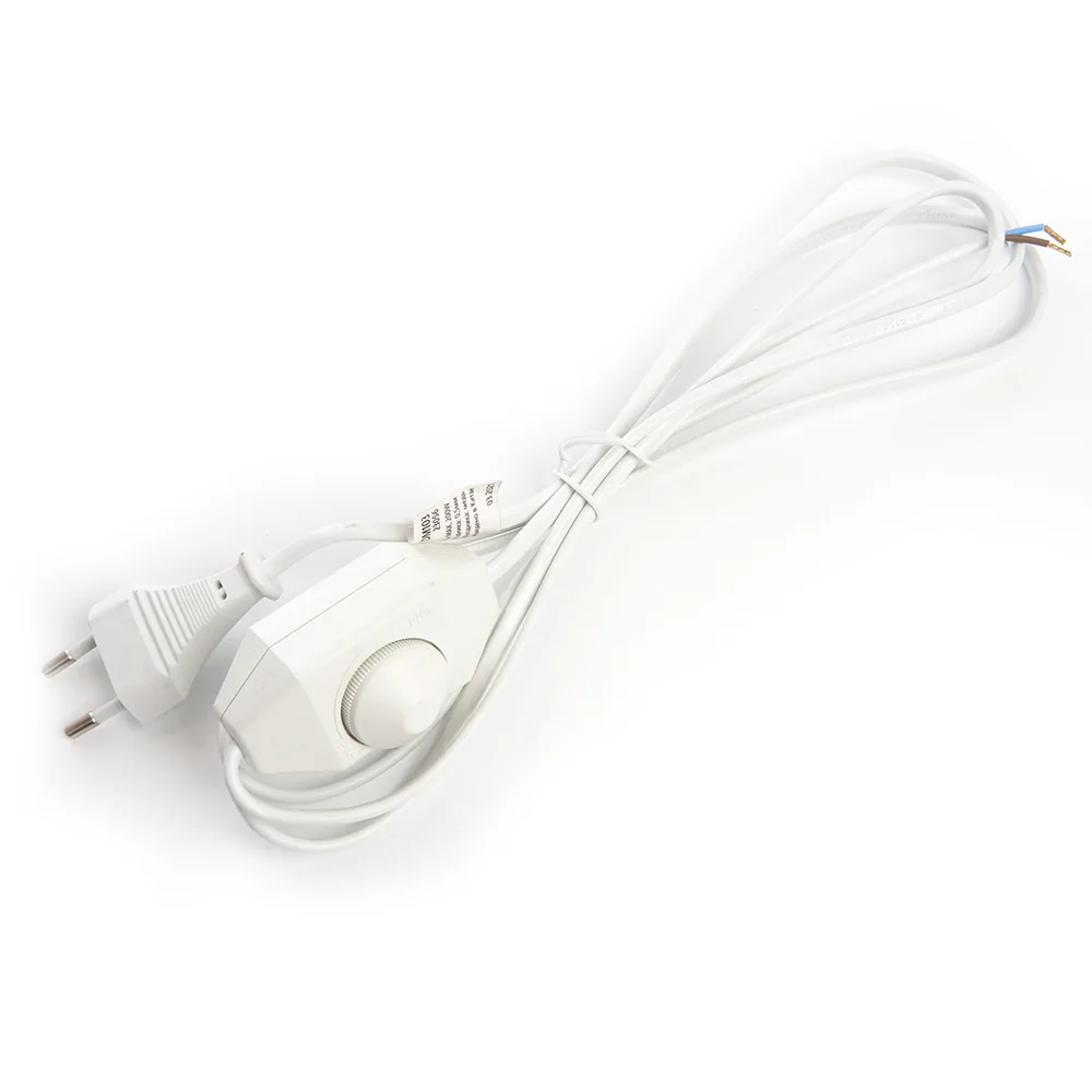 FERON Сетевой шнур с диммером 230V 2м, белый, DM103-200W FERON Сетевой шнур с диммером 230V 2м, белый, DM103-200W