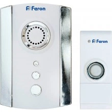 Звонок дверной беспроводной FERON Е-368 Электрический 35 мелодий белый хром с питанием от батареек