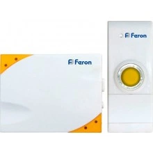 Звонок дверной беспроводной FERON Е-369 Электрический 35 мелодий белый желтый с питанием от батареек