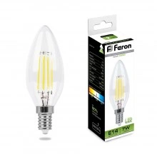Лампа светодиодная FERON LB-66 Свеча E14 7W 230V 4000K 25780