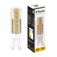 Лампа светодиодная FERON LB-433 G9 7W 175-265V 2700K 25766