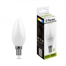 Лампа светодиодная FERON LB-570 Свеча E14 9W 175-265V 4000K 25799