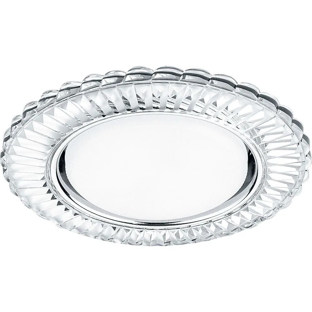Светильник встраиваемый с белой LED подсветкой FERON CD4044 потолочный GX53 без лампы, прозрачный, хром 41306