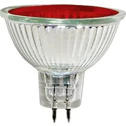 Лампа галогенная, 20W 12V MR16/G5.3 'с красным фильтром', HB4