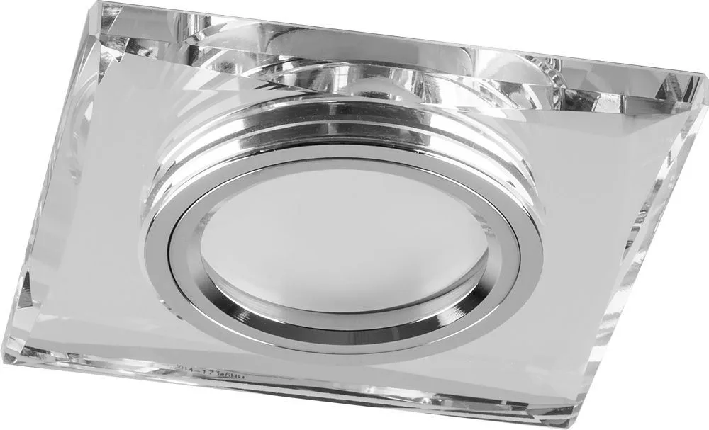 Светильник встраиваемый с белой LED подсветкой FERON 8170-2 потолочный MR16 G5.3 серебристый
