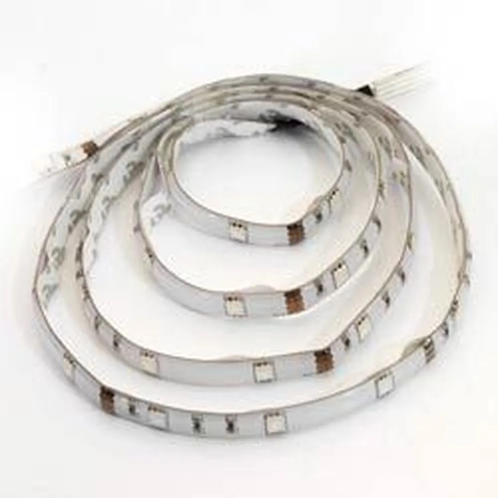 Лента светодиодная, 30SMD(5050)/m 7.2W/m  12V IP65 5m 2 белых + 1 теплый белый на белом основании, LS607 Артикул 27648