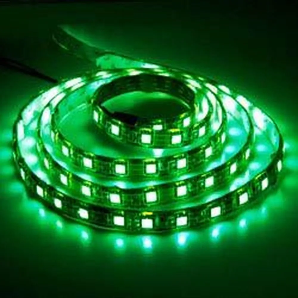 Лента светодиодная, 60SMD(5050)/m 14.4W/m 12V IP65 5m зеленый, LS607 Артикул 27633