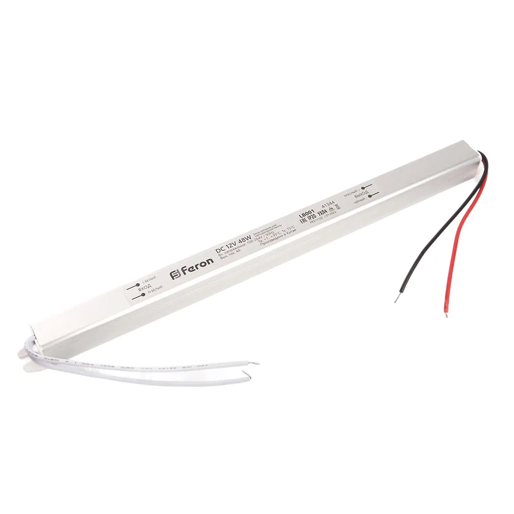 FERON Трансформатор электронный для светодиодной ленты 48W 12V (драйвер), LB001 Артикул 41344 FERON Трансформатор электронный для светодиодной ленты 48W 12V (драйвер), LB001 Артикул 41344