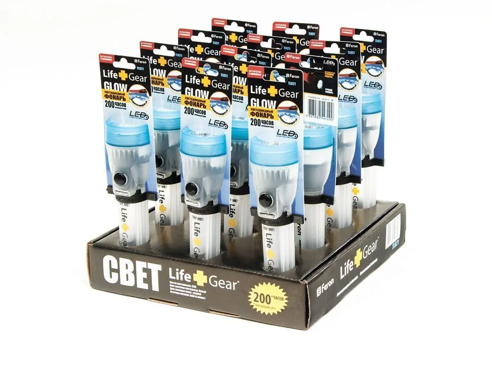 FERON Фонарь 2 Leds голубой 3*LR44, TL021 12923 FERON Фонарь 2 Leds голубой 3*LR44, TL021 12923