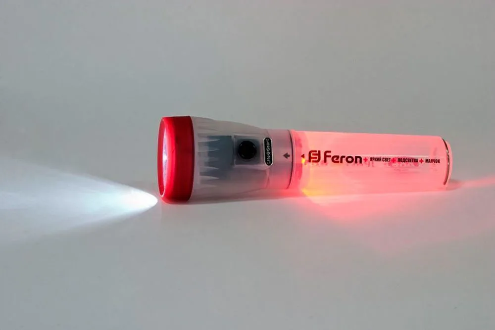FERON Фонарь 2 Leds красный 3*AA, TL023 12924 FERON Фонарь 2 Leds красный 3*AA, TL023 12924